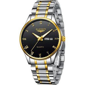 Mens Watch Classic Business Wrist Watches with Stainless Steel Waterproof Quartz